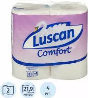 Туалетная бумага Luscan Comfort белая двухслойная