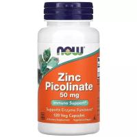 NOW Zinc Picolinate, Цинк Пиколинат 50 мг - 120 капсул