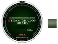 Dragon, Шнур Team Dragon, 135м, 0.20мм, 20.60кг, серо-зеленая