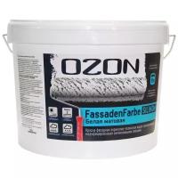 Краска акриловая OZON FASSADENFARBE SILIKON матовая бесцветный 12 кг