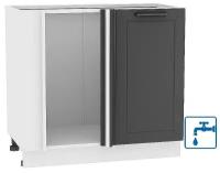 Шкаф кухонный напольный угловой 100 см (левый/правый). Темно-серый (НУ 990)