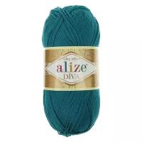 Пряжа Alize Diva, 100 % акрил, 100 г, 350 м, 1 шт., 646 темно-бирюзовый 350 м