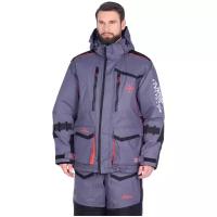 Костюм зимний мужской Поплавок Siberia Floating для зимней рыбалки, ткань Breathable, цвет серый/черный (р.56-58/182)