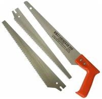 Ножовка универсальная "ижсталь", с тремя сменными полотнами, 300 мм, шаг 4 мм, толщина 1 мм 5300527