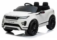 Электромобиль RANGE ROVER EVOQUE, EVA колеса, кожаное сидение, цвет белый