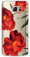 Силиконовый чехол Красные маки на Samsung Galaxy Note 5 / Самсунг Ноте 5