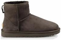 Низкие угги UGG Classic Mini Ii 1016222_CHO замшевые зимние с мехом коричневые