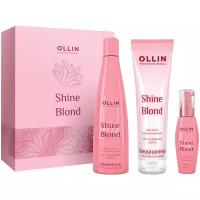 OLLIN SHINE BLOND Набор (шампунь 300мл + кондиционер 250мл + масло 50мл)