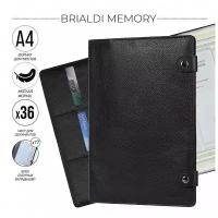 Папка для документов А4 мягкой формы BRIALDI Memory (Мемори) relief black