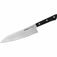 Нож кухонный Гранд Сантоку Samura HARAKIRI SHR-0096B/K черная рукоять 19,7 см