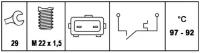 BEHR-HELLA 6ZT007801051 Термовыключатель, вентилятор радиатора