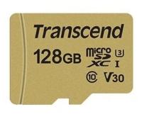 Флеш карта microSD 128GB Transcend microSDXC Ultimate UHS-I U3, V30, (SD адаптер), MLC