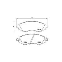 BREMBO колодки тормозные дисковые К-Т CHEVROLET AVEO / KALOS HATCHBACK (T200) 02/03-05/08 / CHEVROLET AVEO P15002