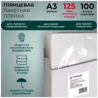 Пленка для ламинирования гелеос LPA3-125, A3, 125 мкм глянцевая