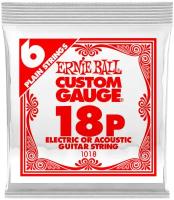 Струна для акустической и электрогитары Ernie Ball P01018 Custom gauge, сталь, калибр 18, Ernie Ball (Эрни Бол)