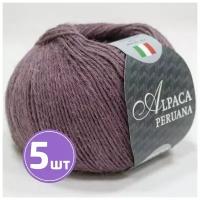 Пряжа для вязания крючком, спицами SEAM Сим Сеам ALPACA PERUANA, тонкая, альпака 100%, цвет 4300, слива, 5 шт. по 50 г, 167 м