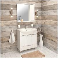Мебель для ванной / Runo / Барселона 75 / тумба с раковиной Стиль 75 / шкаф для ванной / зеркало для ванной