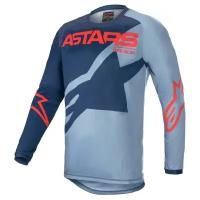 Джерси детская Alpinestars Youth Racer Braap, темно-синий/бледно-синий/красный