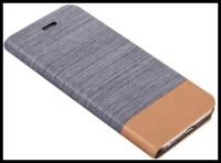 Чехол-книжка MyPads для Nokia X20 / Nokia X10 из качественной водоотталкивающей импортной кожи серый с вставкой под кожу