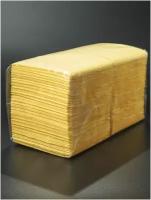 Салфетки двухслойные ZELPAPER 24х24 желтые, бумажные, 250 шт, 100% целлюлоза