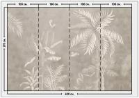 Фотообои / флизелиновые обои Птицы и пальмы 4 x 2,7 м