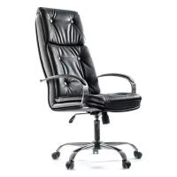 Компьютерное кресло руководителя РосКресла Надир-2 офисное, обивка: экокожа, цвет: черный/серый