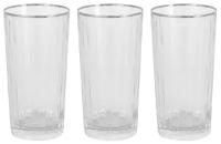 Набор стаканов для воды Same "Пиза серебро", 6шт, хрусталь, 0,375л