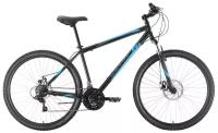 Велосипед Black One Onix 27.5 D (2021) 18" чёрный/синий/серый