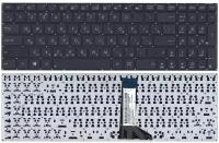 Клавиатура для ноутбука Asus X550C, Русская, Чёрная без рамки, Плоский Enter