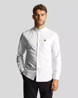 Рубашка Lyle & Scott "Regular Fit Light Weight Oxford Shirt" мужская однотонная, с длинным рукавом