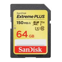 Карта памяти Sandisk Extreme PLUS SDXC Class 10 UHS-I V30 U3 150/60 MB/s 64GB SDSDXW6-064G-GNCIN