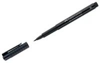 Ручка капиллярная Faber-Castell "Pitt Artist Pen Brush" цвет 199 черная, кистевая, 10 шт