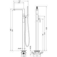 Смеситель для ванны Timo 2210/17Y-CR