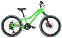 Велосипед подростковый горный с колесами 20" Forward Twister 20 2.0 D AL рама 10" зелено-фиолетовый