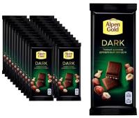 Темный шоколад Alpen Gold Dark Альпен голд дробленый фундук, 80г х 22 шт