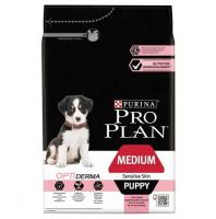 Purina Pro Plan Puppy Medium Sensitive Skin Сухой корм для щенков средних пород, для чувствительной кожи, лосось с рисом 3 кг