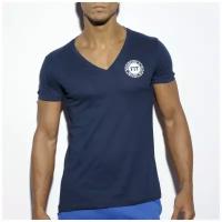 Футболка "Basic Fitness V-Neck T-Shirt - Navy" / ES Collection / Синий