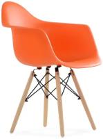 Кресло Barneo N-14 WoodMold оранжевый, Eames style