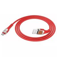 Кабель USB - микро USB HOCO U81 Jazz, 1.2м, круглый, 2.4A, ткань, цвет красный