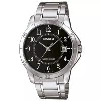 Наручные часы CASIO Collection MTP-V004D-1B, серебряный, черный