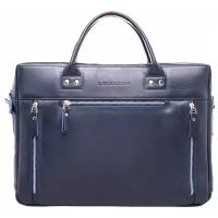 Деловая сумка Barossa Dark Blue для ноутбука мужская кожаная