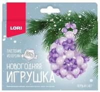 Набор д/тв-ва LORI Новогодняя игрушка. Плетение из бусин Первый снег Пз/Бус-027