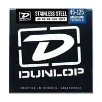 Dunlop Electric Bass Stainless Steel Medium 5 String Set Tapered B DBS45125T (45-125) струны для бас-гитары, 5 струн