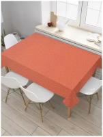 Скатерть прямоугольная JoyArty на кухонный стол "Оранжевая монотонность" из оксфорда, 180x145 см