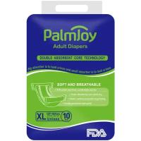 Подгузники для взрослых PalmJoy Double Absorbent размер XL (обхват талии 127-157 см), 10 шт/уп