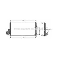 Радиатор кондиционера Ava DN5201 для Nissan Almera II, Primera