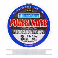 Флюорокарбон Duel Hardcore Powerleader FC Fluorocarbon 100% #0,8 0,148мм 30м (clear)