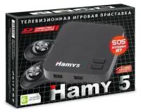 Игровая приставка 8 bit + 16 bit Hamy 5 (505 в 1) + 505 встроенных игр + 2 геймпада + USB кабель (Черная)