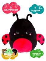 Игрушка мягкая Squishmallows сквиш антистрессs Божья коровка Труди