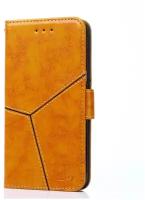 Чехол-книжка Чехол. ру для Lenovo Vibe P2 5.5 (P2a42) прошитый по контуру с необычным геометрическим швом золотой желтый